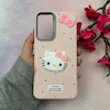 قاب گوشی Galaxy A56 سامسونگ لدرکیس عروسکی فانتزی سیلیکونی برجسته طرح چرمی کیتی Kitty صورتی کد 116448