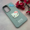 قاب گوشی Galaxy A56 سامسونگ لدرکیس عروسکی فانتزی سیلیکونی برجسته طرح چرمی کیتی Kitty آبی کد 116449