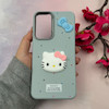 قاب گوشی Galaxy A56 سامسونگ لدرکیس عروسکی فانتزی سیلیکونی برجسته طرح چرمی کیتی Kitty آبی کد 116449