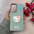 قاب گوشی Galaxy A56 سامسونگ لدرکیس عروسکی فانتزی سیلیکونی برجسته طرح چرمی کیتی Kitty آبی کد 116449