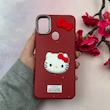 قاب گوشی Galaxy A11 - M11 سامسونگ لدرکیس عروسکی فانتزی سیلیکونی برجسته طرح چرمی کیتی Kitty قرمز کد 116452