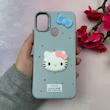 قاب گوشی Galaxy A11 - M11 سامسونگ لدرکیس عروسکی فانتزی سیلیکونی برجسته طرح چرمی کیتی Kitty آبی کد 116454