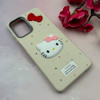 قاب گوشی Galaxy A12 - M12 سامسونگ لدرکیس عروسکی فانتزی سیلیکونی برجسته طرح چرمی کیتی Kitty کرم کد 116457