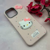 قاب گوشی iPhone 16 Pro Max آیفون لدرکیس عروسکی فانتزی سیلیکونی برجسته طرح چرمی کیتی Kitty صورتی کد 116475