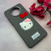 قاب گوشی Poco X3 NFC - Poco X3 Pro شیائومی لدرکیس عروسکی فانتزی سیلیکونی برجسته طرح چرمی کیتی Kitty خاکستری کد 116489
