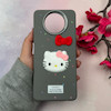 قاب گوشی Poco X3 NFC - Poco X3 Pro شیائومی لدرکیس عروسکی فانتزی سیلیکونی برجسته طرح چرمی کیتی Kitty خاکستری کد 116489