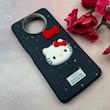 قاب گوشی Poco X3 NFC - Poco X3 Pro شیائومی لدرکیس عروسکی فانتزی سیلیکونی برجسته طرح چرمی کیتی Kitty سرمه ای کد 116494