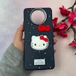 قاب گوشی Poco X3 NFC - Poco X3 Pro شیائومی لدرکیس عروسکی فانتزی سیلیکونی برجسته طرح چرمی کیتی Kitty سرمه ای کد 116494
