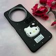 قاب گوشی Redmi 14C - Poco C75 - Redmi A4 شیائومی لدرکیس عروسکی فانتزی سیلیکونی برجسته طرح چرمی کیتی Kitty مشکی کد 116500