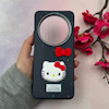 قاب گوشی Redmi 14C - Poco C75 - Redmi A4 شیائومی لدرکیس عروسکی فانتزی سیلیکونی برجسته طرح چرمی کیتی Kitty سرمه ای کد 116501