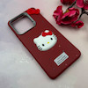 قاب گوشی Redmi Note 13 4G شیائومی لدرکیس عروسکی فانتزی سیلیکونی برجسته طرح چرمی کیتی Kitty قرمز کد 116507