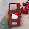 قاب گوشی Redmi Note 13 4G شیائومی لدرکیس عروسکی فانتزی سیلیکونی برجسته طرح چرمی کیتی Kitty قرمز کد 116507