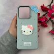 قاب گوشی Redmi Note 13 4G شیائومی لدرکیس عروسکی فانتزی سیلیکونی برجسته طرح چرمی کیتی Kitty آبی کد 116508