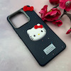 قاب گوشی Redmi Note 13 4G شیائومی لدرکیس عروسکی فانتزی سیلیکونی برجسته طرح چرمی کیتی Kitty سرمه ای کد 116510