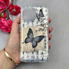 قاب گوشی iPhone 13 Pro آیفون اورجینال فانتزی براش لیزری لاکچری Hard طرح پروانه کیوت کد 115978