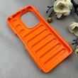 قاب گوشی Redmi Note 13 Pro 4G - Poco M6 Pro 4G - Redmi Note 14S شیائومی پافر ژله ای ضدضربه ایربگ دار کپسولی شفاف نارنجی کد 116529