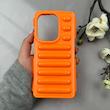 قاب گوشی Redmi Note 13 Pro 4G - Poco M6 Pro 4G - Redmi Note 14S شیائومی پافر ژله ای ضدضربه ایربگ دار کپسولی شفاف نارنجی کد 116529