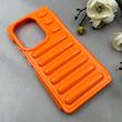 قاب گوشی Redmi Note 13 Pro 4G - Poco M6 Pro 4G - Redmi Note 14S شیائومی پافر ژله ای ضدضربه ایربگ دار کپسولی شفاف نارنجی کد 116529
