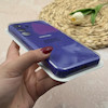 قاب گوشی Galaxy S25 FE سامسونگ سیلیکونی اورجینال پاک کنی درجه یک زیربسته محافظ لنزدار بنفش تیره کد 118639