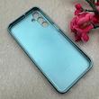 قاب گوشی Galaxy A15 سامسونگ PVD ضد خش پشت گلس Hard شیشه ای محافظ لنز دار آبی فیلی کد 118903