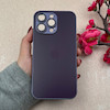 قاب گوشی iPhone 15 Pro Max آیفون PVD ضد خش پشت گلس Hard شیشه ای محافظ لنز دار بنفش کد 118957