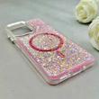 قاب گوشی Galaxy A17 سامسونگ اورجینال Fashion Case مگ سیف دار رزینی لنز کرومی شاین صورتی کد 118784
