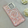 قاب گوشی Galaxy A17 سامسونگ اورجینال Fashion Case مگ سیف دار رزینی لنز کرومی شاین صورتی کد 118784