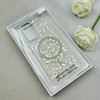 قاب گوشی Galaxy A32 4G سامسونگ اورجینال Fashion Case مگ سیف دار رزینی لنز کرومی شاین نقره ای کد 118806