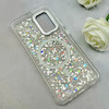 قاب گوشی Galaxy A32 4G سامسونگ اورجینال Fashion Case مگ سیف دار رزینی لنز کرومی شاین نقره ای کد 118806