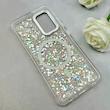 قاب گوشی Galaxy A32 4G سامسونگ اورجینال Fashion Case مگ سیف دار رزینی لنز کرومی شاین نقره ای کد 118806