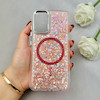 قاب گوشی Galaxy A32 4G سامسونگ اورجینال Fashion Case مگ سیف دار رزینی لنز کرومی شاین صورتی کد 118809
