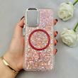 قاب گوشی Galaxy A32 4G سامسونگ اورجینال Fashion Case مگ سیف دار رزینی لنز کرومی شاین صورتی کد 118809
