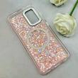 قاب گوشی Galaxy A32 4G سامسونگ اورجینال Fashion Case مگ سیف دار رزینی لنز کرومی شاین صورتی کد 118809