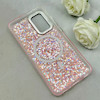 قاب گوشی Galaxy A52 4G - Galaxy A52 5G - Galaxy A52S سامسونگ اورجینال Fashion Case مگ سیف دار رزینی لنز کرومی شاین صورتی کد 118810