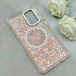 قاب گوشی Galaxy S20 FE - Galaxy S21 FE سامسونگ اورجینال Fashion Case مگ سیف دار رزینی لنز کرومی شاین صورتی کد 118817