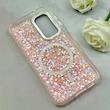 قاب گوشی Galaxy S23 FE سامسونگ اورجینال Fashion Case مگ سیف دار رزینی لنز کرومی شاین صورتی کد 118818