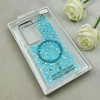 قاب گوشی Galaxy S24 Ultra سامسونگ اورجینال Fashion Case مگ سیف دار رزینی لنز کرومی شاین آبی کد 118826