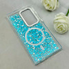 قاب گوشی Galaxy S24 Ultra سامسونگ اورجینال Fashion Case مگ سیف دار رزینی لنز کرومی شاین آبی کد 118826