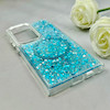 قاب گوشی Galaxy S24 Ultra سامسونگ اورجینال Fashion Case مگ سیف دار رزینی لنز کرومی شاین آبی کد 118826