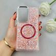 قاب گوشی Galaxy S24 Ultra سامسونگ اورجینال Fashion Case مگ سیف دار رزینی لنز کرومی شاین صورتی کد 118827