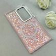 قاب گوشی Galaxy S24 Ultra سامسونگ اورجینال Fashion Case مگ سیف دار رزینی لنز کرومی شاین صورتی کد 118827