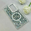 قاب گوشی Galaxy S24 Ultra سامسونگ اورجینال Fashion Case مگ سیف دار رزینی لنز کرومی شاین مشکی کد 118828