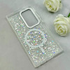 قاب گوشی Galaxy S24 Ultra سامسونگ اورجینال Fashion Case مگ سیف دار رزینی لنز کرومی شاین نقره ای کد 118829