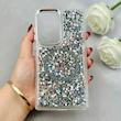 قاب گوشی Galaxy S23 Ultra سامسونگ اورجینال Fashion Case مگ سیف دار رزینی لنز کرومی شاین مشکی کد 118834