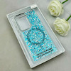 قاب گوشی Galaxy S23 Ultra سامسونگ اورجینال Fashion Case مگ سیف دار رزینی لنز کرومی شاین آبی کد 118835