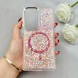 قاب گوشی Galaxy S23 Ultra سامسونگ اورجینال Fashion Case مگ سیف دار رزینی لنز کرومی شاین آبی کد 118836