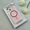 قاب گوشی iPhone 13 - iPhone 14 آیفون اورجینال Fashion Case مگ سیف دار رزینی لنز کرومی شاین صورتی کد 118842