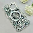 قاب گوشی iPhone 13 - iPhone 14 آیفون اورجینال Fashion Case مگ سیف دار رزینی لنز کرومی شاین مشکی کد 118843