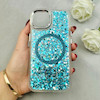 قاب گوشی iPhone 13 - iPhone 14 آیفون اورجینال Fashion Case مگ سیف دار رزینی لنز کرومی شاین آبی کد 118844