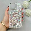 قاب گوشی iPhone 16 Pro Max آیفون اورجینال Fashion Case مگ سیف دار رزینی لنز کرومی شاین نقره ای کد 118854